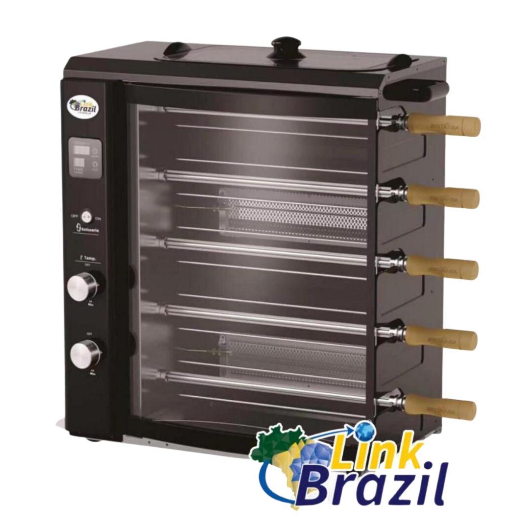 CHURRASQUEIRA a Gás LINKBRAZIL - 5 ESPETOS 🇧🇷  🇮🇪 Brazilian Flame Rotisserie Gas Grill with 5 Skewers