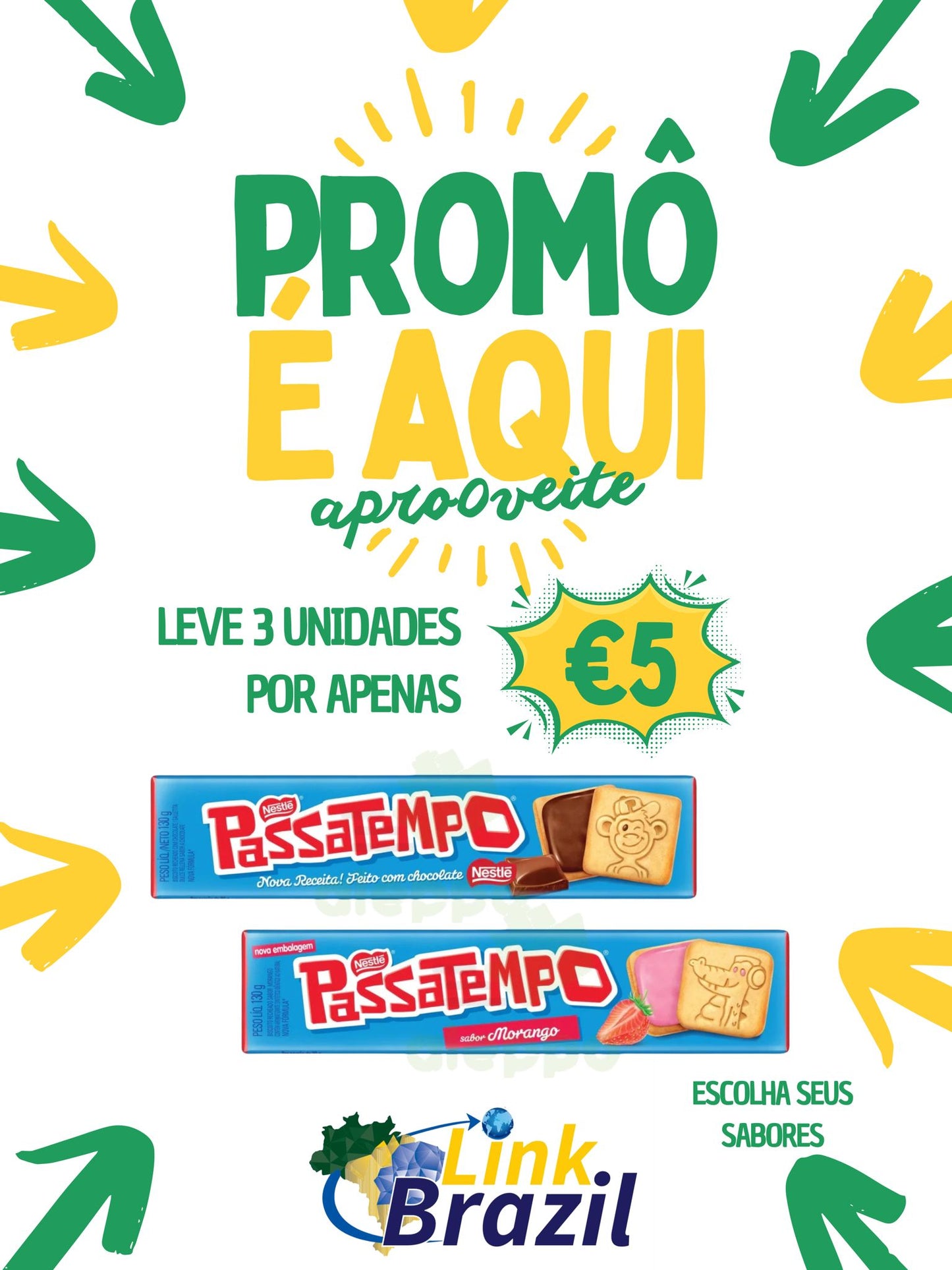 PROMOCAO Biscoito Passatempo Recheado Sabor Morango 130g - NESTLE 3 UNID 5€