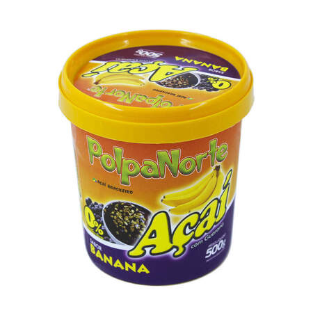 Açaí Tradicional Sabor Banana 500g - POLPANORTE