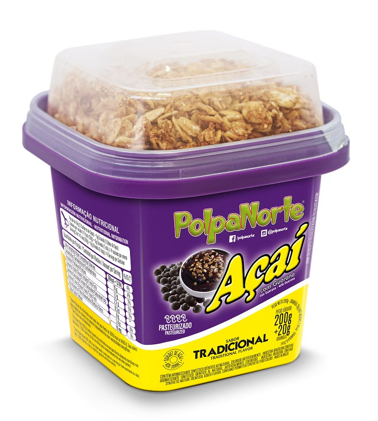 Açaí Tradicional com Granola 220g - POLPANORTE