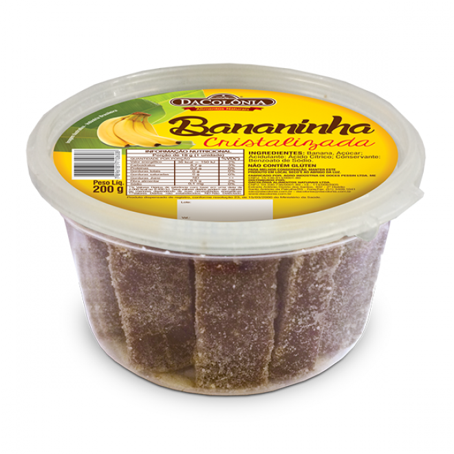 BANANINHA CRISTALIZADA DACOLONIA 200gr - DACOLONIA