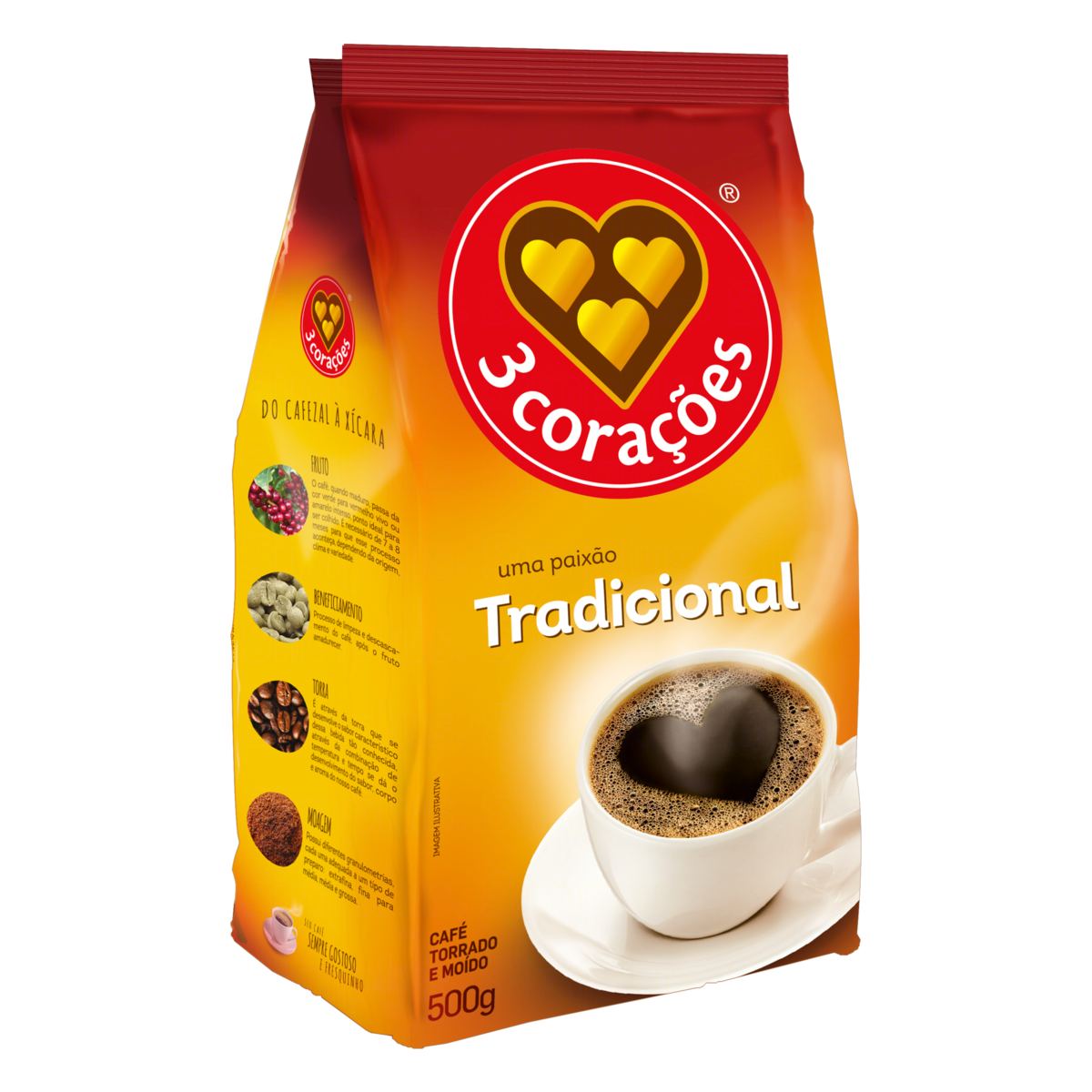 Cafe Tradicional 500g - 3 CORAÇÕES