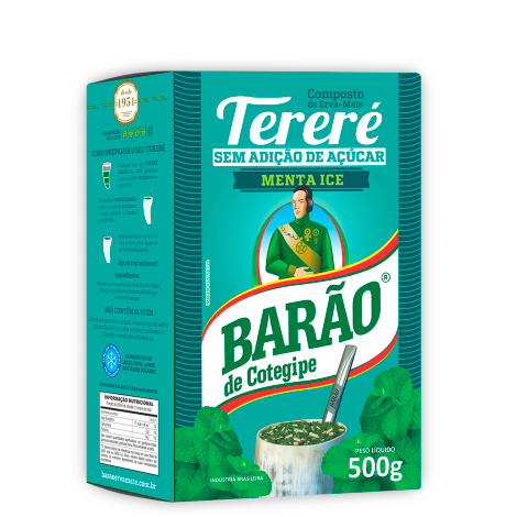 Composto de Erva-Mate Terere Sabor Menta Ice 500g - BARÃO DE COTAGIPE