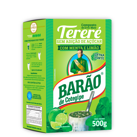 Composto de Erva-Mate Terere Sabor Menta e Limão 500g - BARÃO DE COTAGIPE