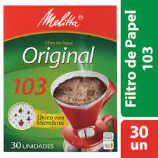 FILTRO DE PAPEL MELITTA N. 103, 30un - MELITTA