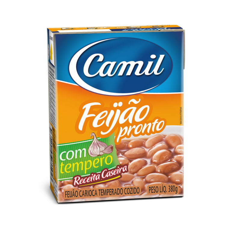 Feijao Carioca Pronto, com tempero 380g - CAMIL