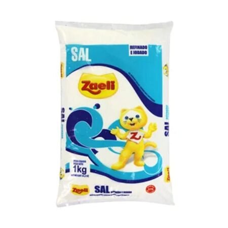 Produto Sal Refinado e Iodado Zaeli 1kg