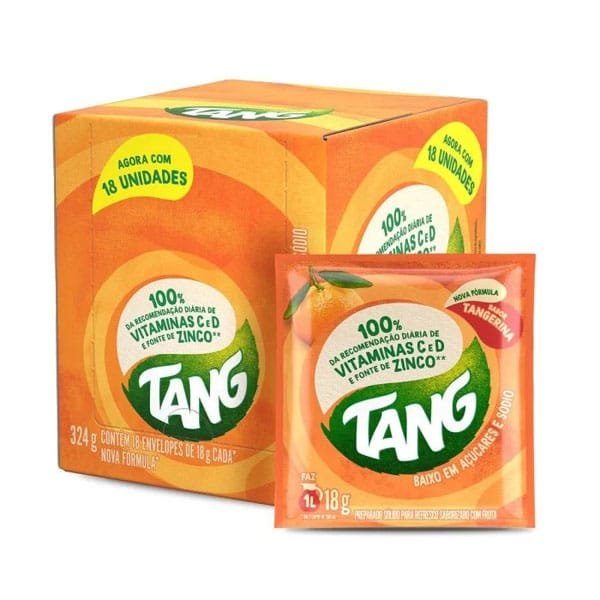 Produto Refresco em Pó Tang Tangerina Caixa com 18 unidades de 18g