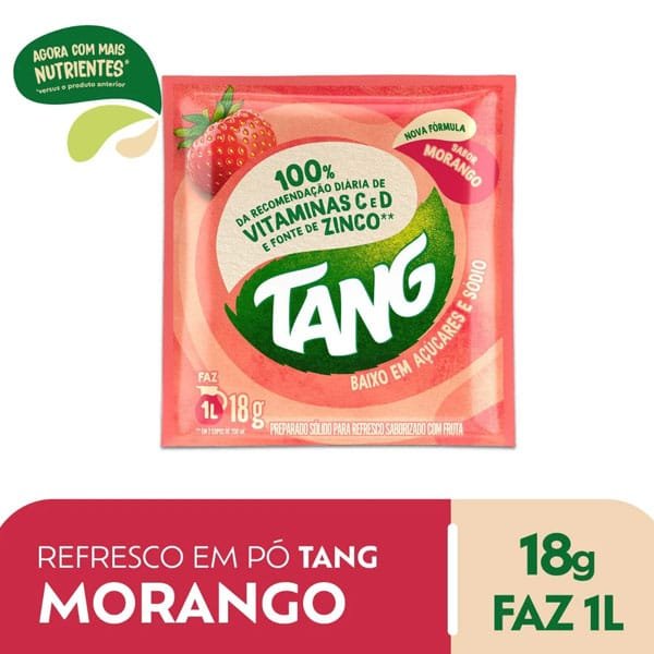 Produto Refresco em Pó Tang Morango 18g