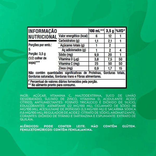 Produto Refresco em Pó Tang Limão Caixa com 18 unidades de 18g