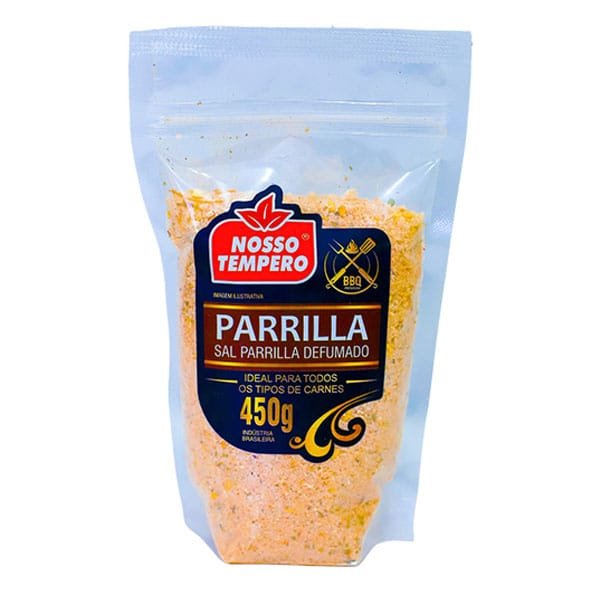 Produto Sal Parrilla nosso tempero defumado fecha facil 450g