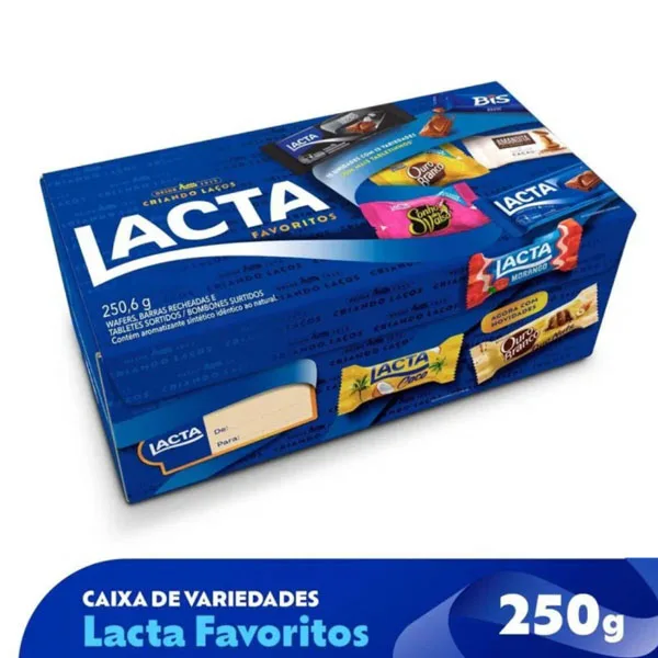 Produto Caixa de Bombons Variedades Chocolate Lacta Favoritos 250,6g
