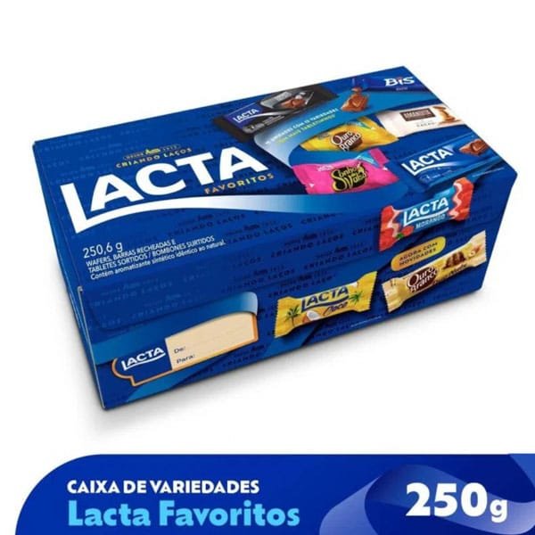 Produto Caixa de Bombons Variedades Chocolate Lacta Favoritos 250,6g