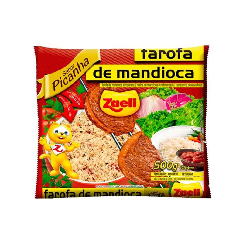 Produto Farofa de Mandioca Sabor Picanha Zaeli 500g