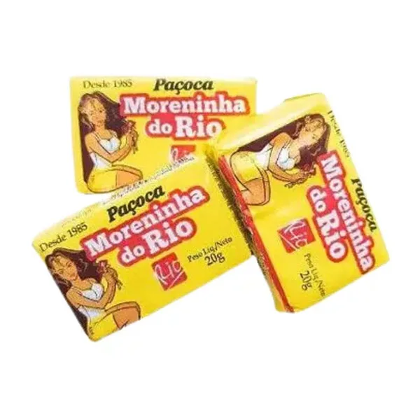 Produto Paçoca Moreninha Rio Rio Alimentos 1,1Kg com 50 unidades