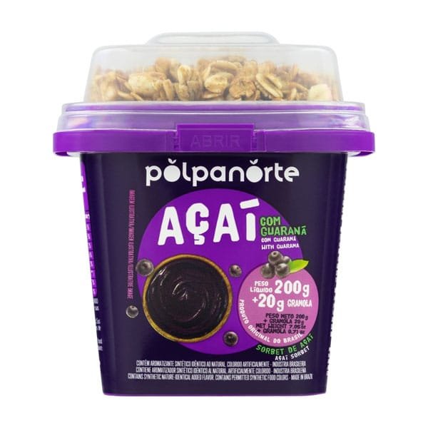 Produto Açaí Guaraná com Granola Polpanorte 200g