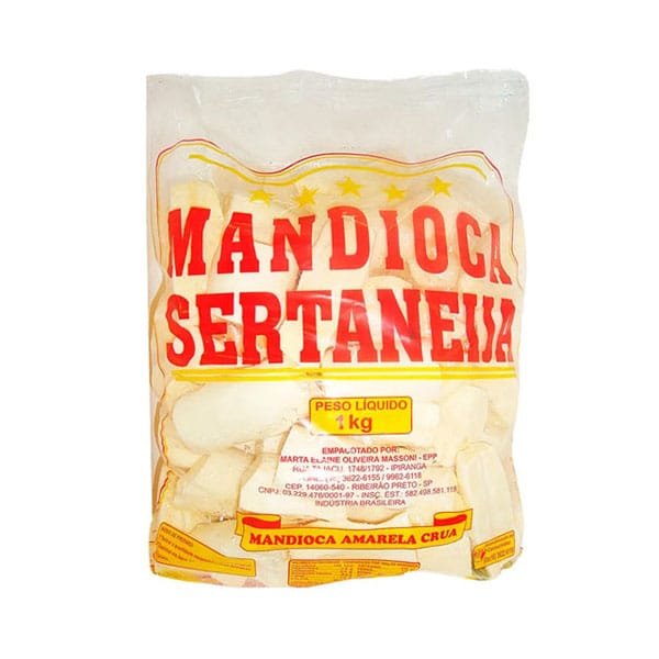 Produto Mandioca Amarela Congelada Sertaneja 1kg