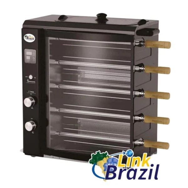 Churrasqueira a Gás Rotisserie Brasileira com 5 Espetos