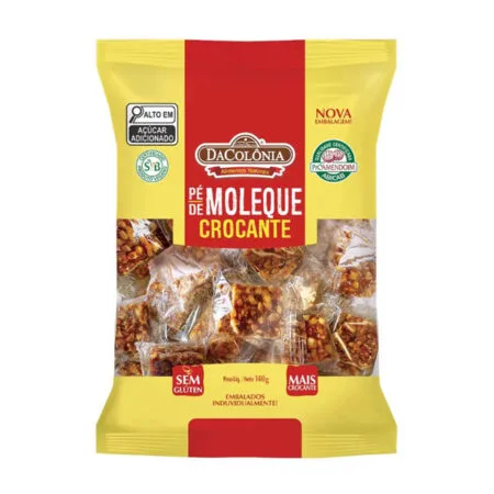 Pé de Moleque Crocante DaColônia Pacote 140G