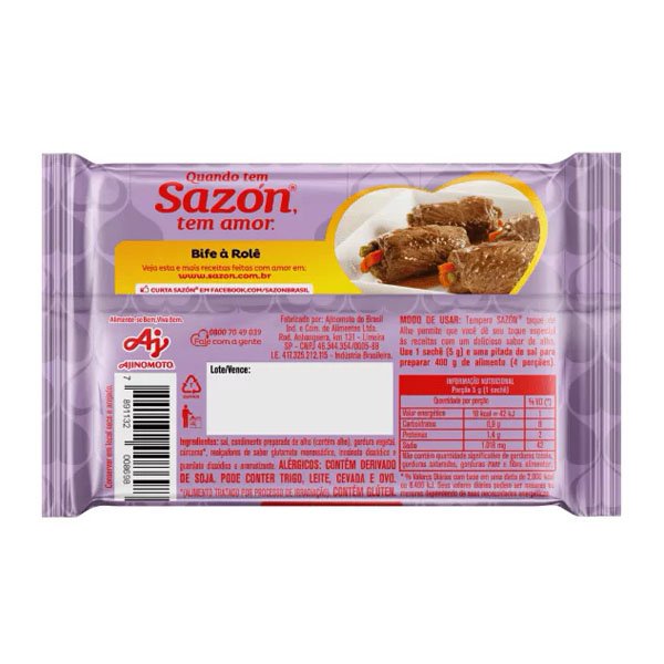 Tempero Alho Sazón Ajinomoto 60g