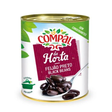 Feijão Preto Enlatado Compal 845g