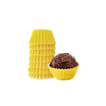 Forminha Docinhos Amarela 90 Unid. 2.2cm X 2cm- Cocina Maxi Products